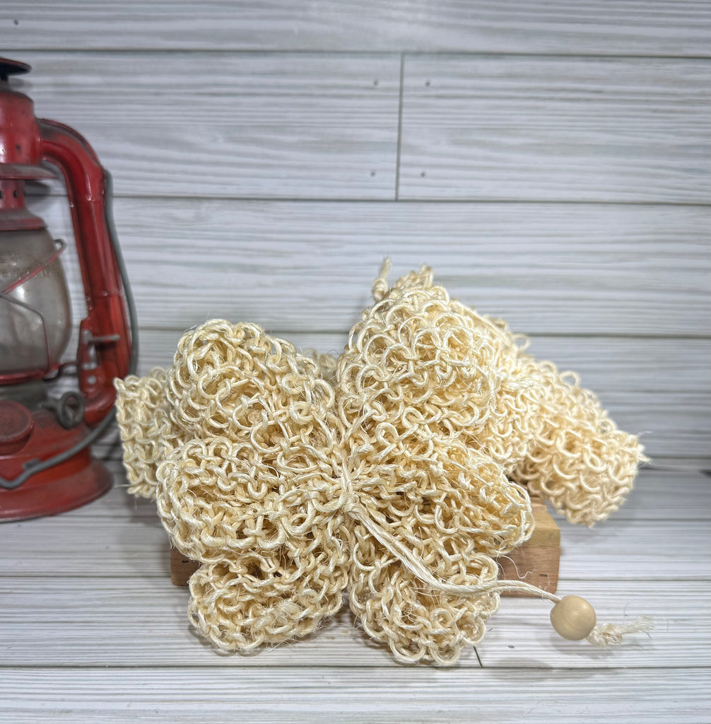 Flower Sisal Bath/Shower Exfoliating Scrubber
